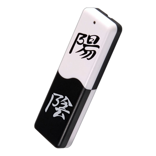 USB2.0 FlashDrives 8Gb QUMO Инь Ян с защитой от записи черный/белый