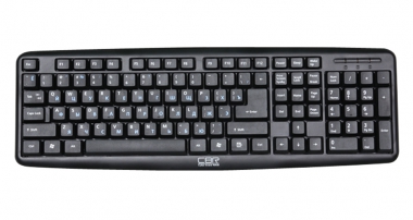Клавиатура CBR KB 107, 104 кл., офисн., переключение языка 1 кнопкой (софт), USB