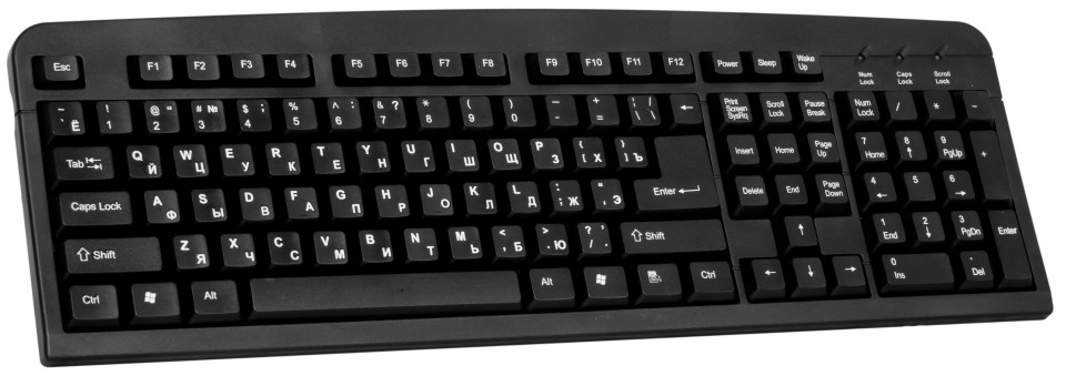 Клавиатура DEFENDER Element HB-520 PS/2 B(Черный) 104+3кн. управление питанием