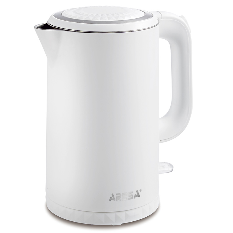 Чайник  ARESA AR-3453  белый  двойн стенки 2кВт, 1,7л