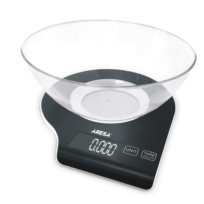 Весы кухонные ARESA AR-4301  (5 кг/1г, электронные, слим, стекло, LCD дисплей) 12/уп