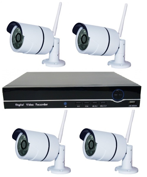 Беспроводной IP комплект видеонаблюдения Орбита WF-KN6905 (4 камеры, 720Р, регистратор, без диска)