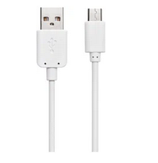 Кабель USB - micro USB круглый, PVC, 1,8м, 5В, 2А, белый