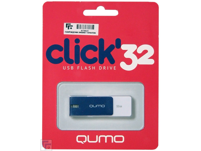 USB2.0 FlashDrives32 Gb Qumo Click Sapphire сапфир
