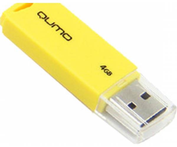 USB2.0 FlashDrives 4Gb QUMO Tropic Yellow жёлтый