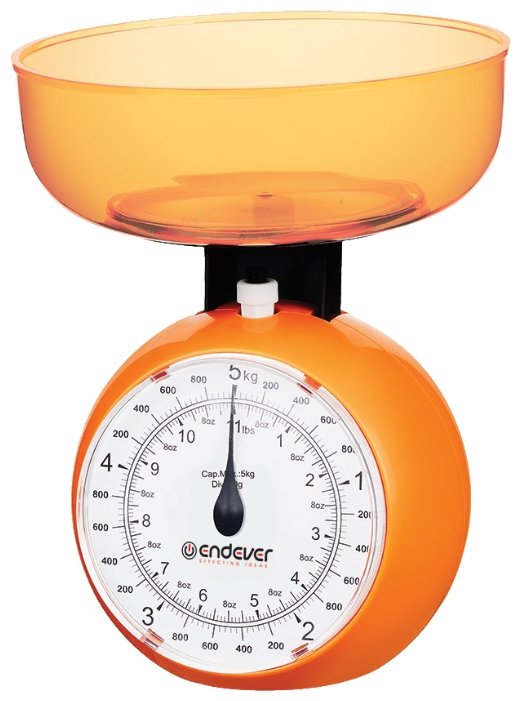 Весы Кухонные Endever KS-518 механические, оранжевый