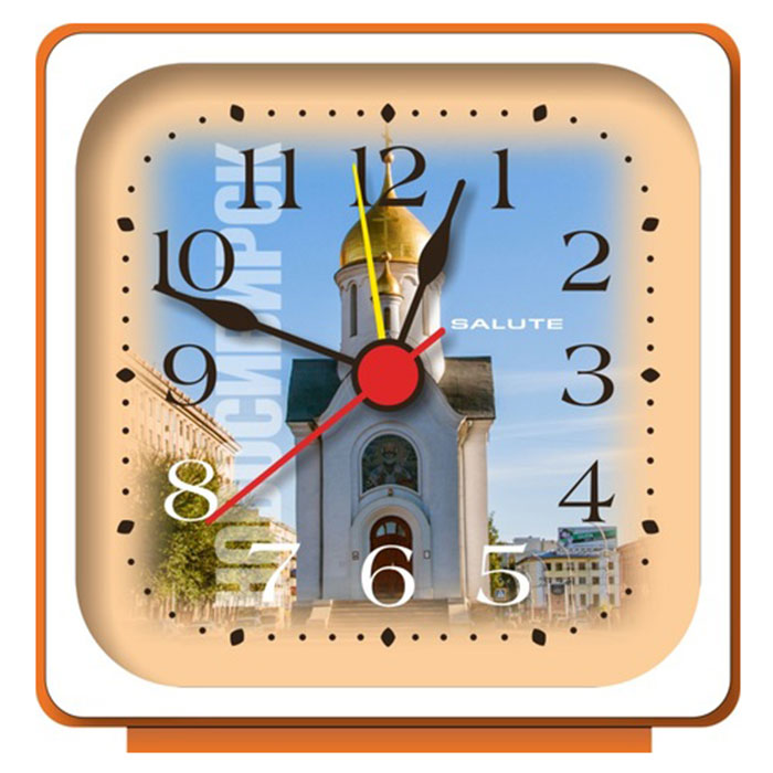 Часы будильник  Салют 3Б-А2.1-514 ЧАСОВНЯ2 (24/уп)