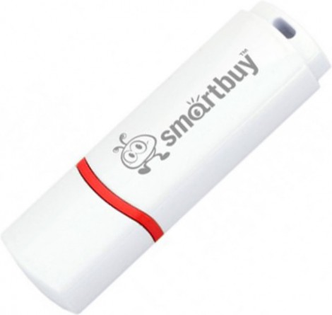 USB2.0 FlashDrives 8Gb Smart Buy  Crown White (SB8GBCRW-KNL2) (NO LOGO) - [bulk]
