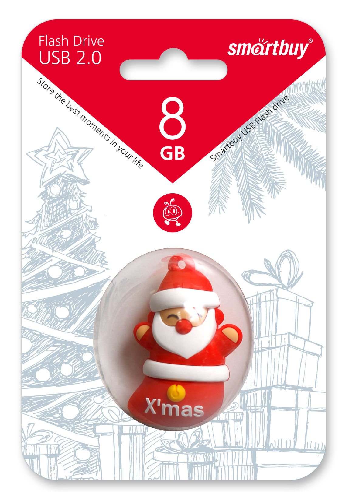 USB2.0 FlashDrives 8Gb Smart Buy NY Santa (Санта Клаус)