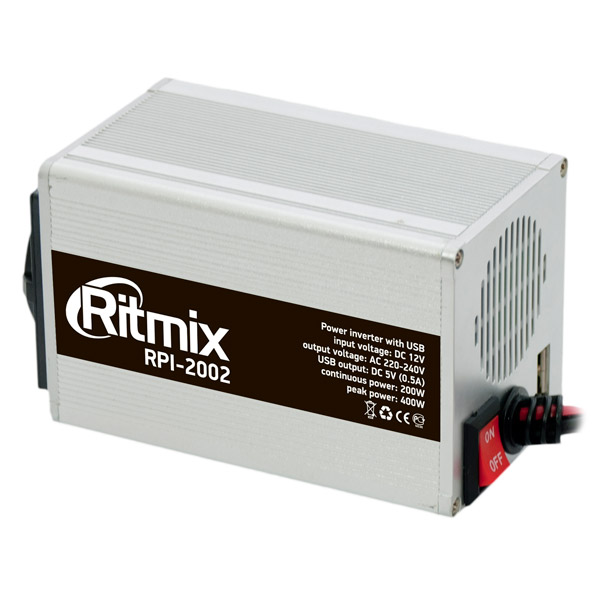 Автомобильный преобразователь напряжения Ritmix RPI-2002 200Вт