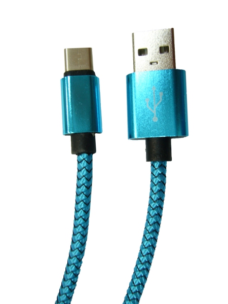Кабель USB - USB TYPE C Орбита KM-19 цветной 1м