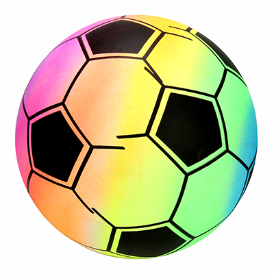Мяч игровой футбольный, радужный ПВХ, 23см, 70гр (+-5%)