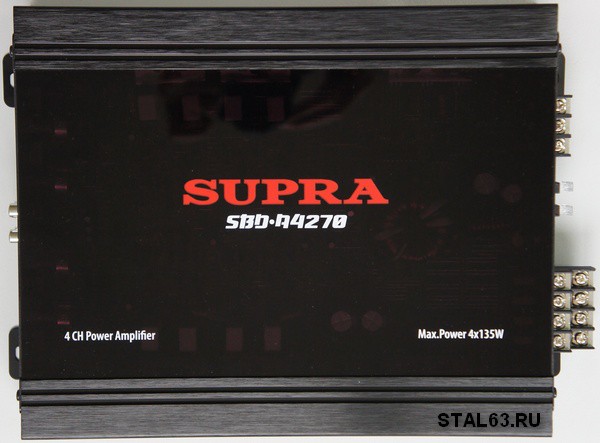 Авто усилитель SUPRA SBD A4270 черный (4/3/2 канала, макс 4*120/2*420Вт(4ом))