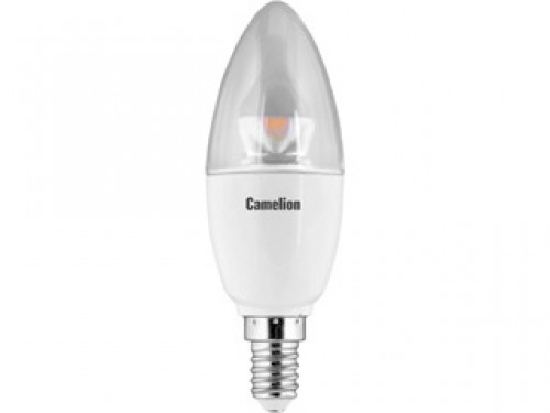 Эл. лампа светодиодная Camelion LED-C35-7.5W-/830/E14(Свеча 7.5Вт 220В, аналог 70Вт) уп.1/10/100