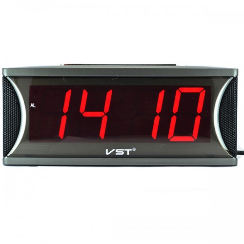 часы настольные VST-719/1 (красный) р-р цифр 4,8 см