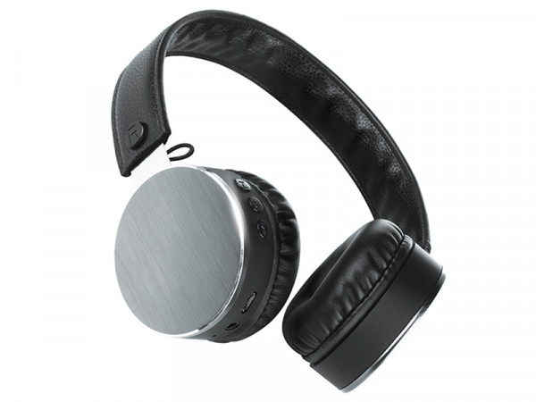 гарнитура QUMO Metallic (ВТ 0021), темно-серый металик, накладная,  Bluetooth 4.2, 180мА-ч, до 7ч