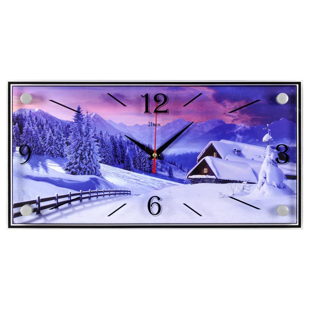 Часы настенные СН 1939 - 1165 Снежная сказка прямоугольн (19x39)