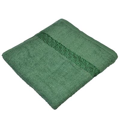 Полотенце махровое, 100% хлопок, 70х140см, "Соты", зелёный 484-791