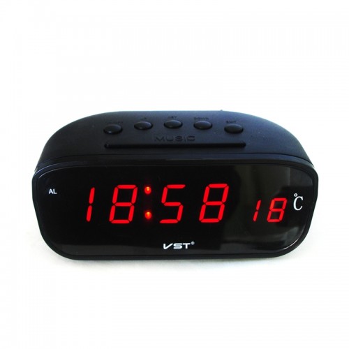 часы настольные VST-803/1 (красные) с блоком питания