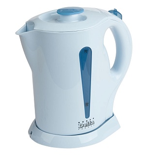 Чайник DELTA DL-1301 голубой: 2200 Вт, 1,7 л, открытый нагрев. элем., световой индикатор (6/уп)