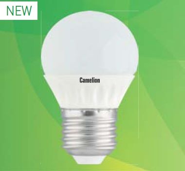 Эл. лампа светодиодная Camelion LED-G45-3W-/ 845/ E27 (Шар 3Вт 220В, аналог 30Вт) уп.10