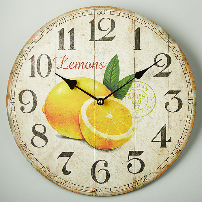 Часы настенные DELTA DT-0143 "Лимон" d=34см  (12)
