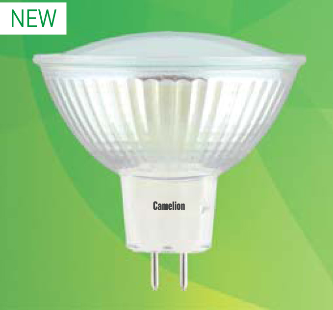 Эл. лампа светодиодная Camelion LED-JCDR-3W-/830/GU5.3(3Вт, 220Ваналог 30Вт) уп.1/10/100