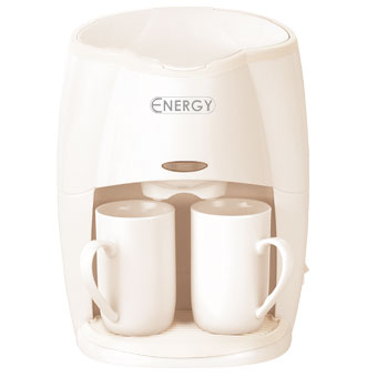 Кофеварка ENERGY EN-601 кремовая, 450 Вт, 2 чашки
