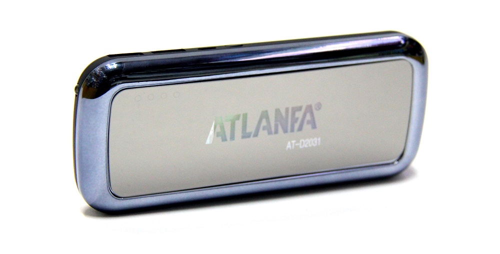 Внешний аккумулятор Power Bank ATLANFA   AT-D2031+2USB+фонарик 12000 mAh