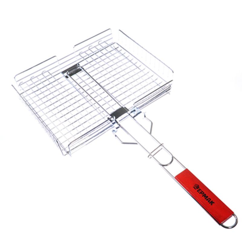Решетка - гриль ЕРМАК  универсальная 59(+4)*(31.5x27.5x6)cм, съёмная ручка