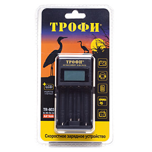 Зар уст ТРОФИ TR-803 LCD скоростное (для акк.АА и ААА) (уп.6)