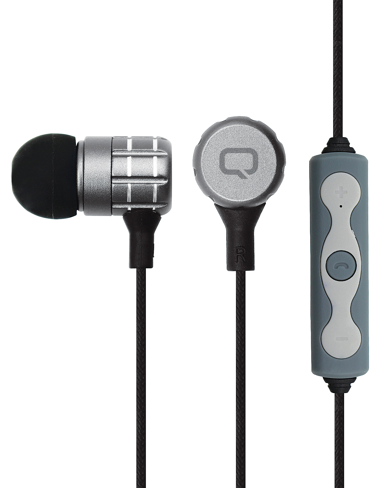 гарнитура QUMO Freedom Pulse (BT-0010) темн серый, затычки, Bluetooth 4.2, 70мА-ч