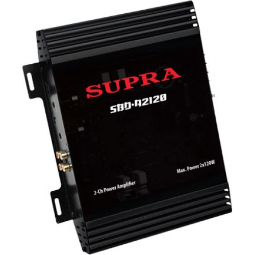 Авто усилитель SUPRA SBD A2120 черный (2 канала, макс 2*120/1*420Вт(4ом))