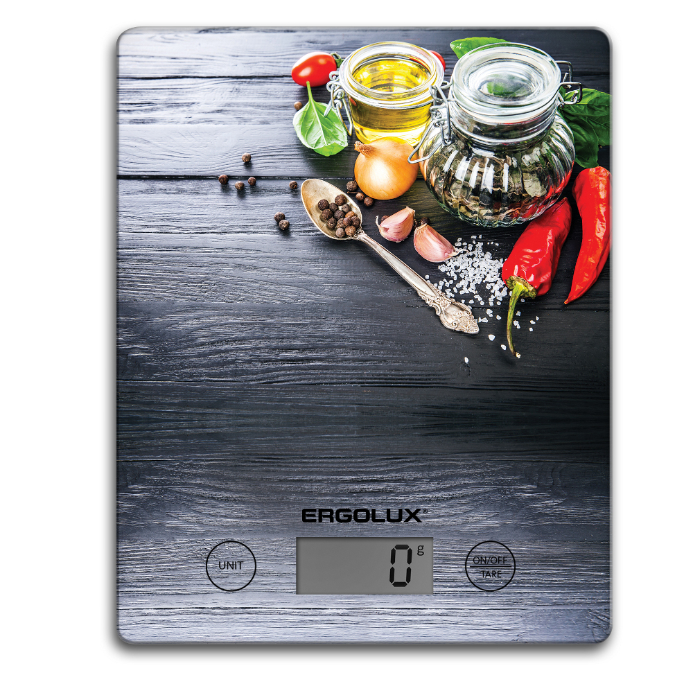 Весы кухонные ERGOLUX ELX-SK02-C02 черные,специи (электронные, 5кг, 195х142мм)