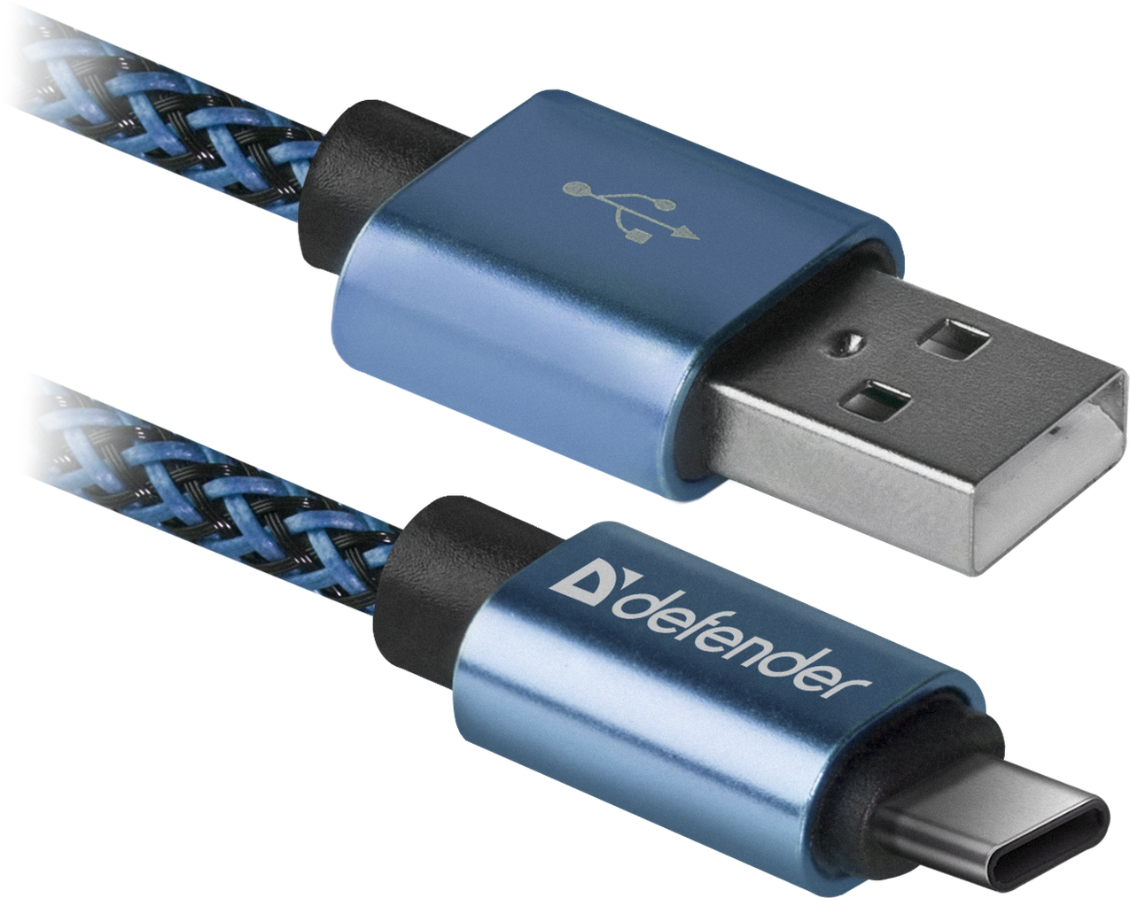 Кабель USB09-03T PRO USB2.0 синий,AM-Type C,1м,2,1А DEFENDER