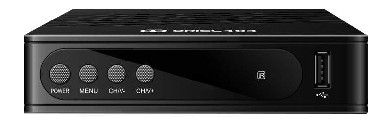 Цифровая TV приставка (DVB-T2) HD Oriel 403D (WiFi, HDMI, RCA / пластик / БП 5В . 3.5мм / AC-3)