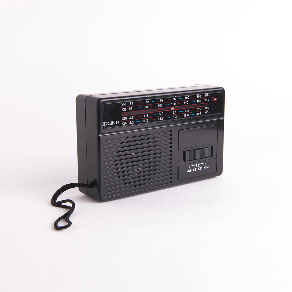 радиопр "Эфир-14", УКВ 64-108МГц, СВ 530-1600КГц, КВ1,КВ2 бат. 2*АА