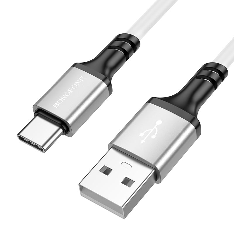 Кабель USB - TYPE C  BOROFONE BX83 белый,  3A, 1м ПВХ