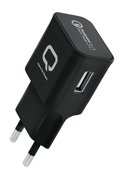 Блок пит USB сетевой Qumo Quick Charge 3.0, 0050,  полная поддержка QC 3.0, черный