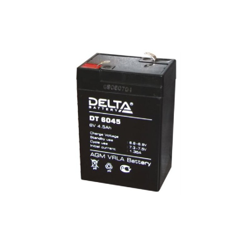 Аккумулятор DT6045 DELTA 6V 4,5Ah для прожекторов,карт