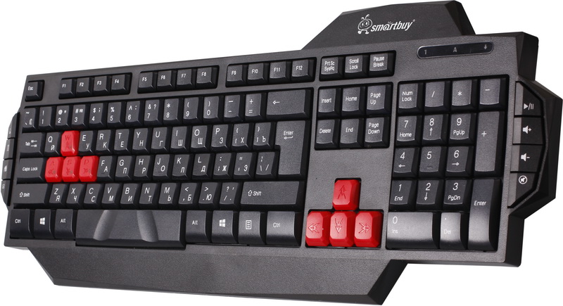 Клавиатура SmartBuy 201 USB игровая мультимедийная Black (SBK-201GU-K)