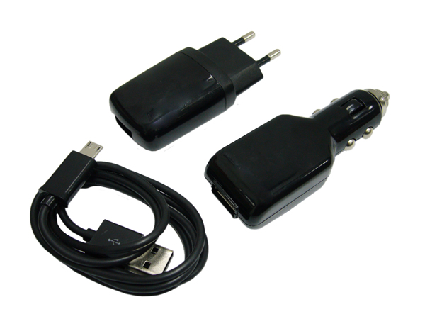 Набор ЗУ Орбита BS-2020 (зу сетевое и авто/USB, кабель microUSB)
