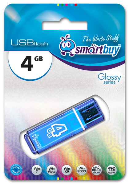 USB2.0 FlashDrives 4GB Smart Buy Glossy series