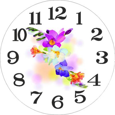 Часы настенные кварцевые IRIT IR-632 "Цветы" Диаметр: 25см