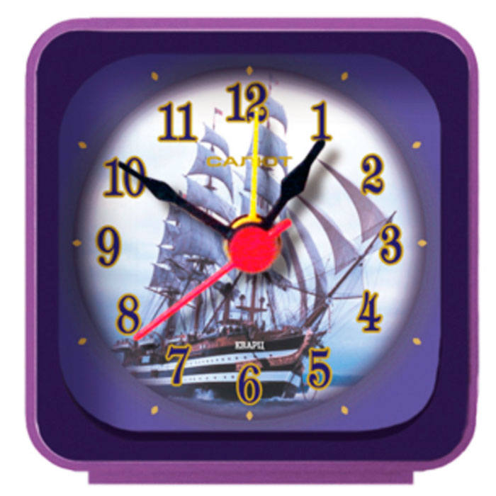 Часы будильник  Салют 3Б-А4-3-529  Корабль (24/уп)