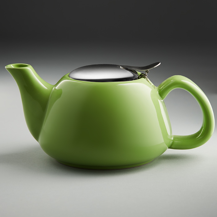 Чайник заварочный Ф19-016R с фильтром, салатовый, 700мл керамика (24)