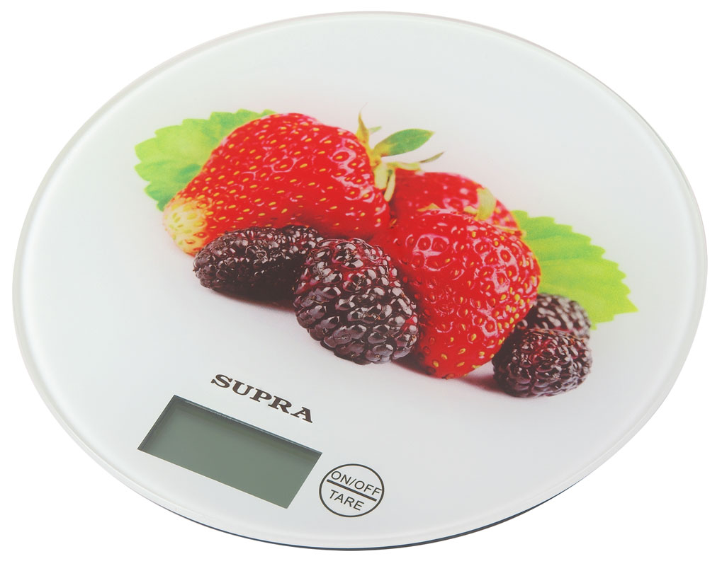 Весы кухонные SUPRA BSS-4601 с рисунком (цифровые, до 5кг, точность 1гр.)