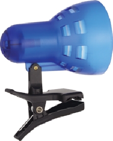 Светильник настол.Camelion KD-304   синий полупрозрачный  (Е14, прищепка 230V/40W (без лампы)