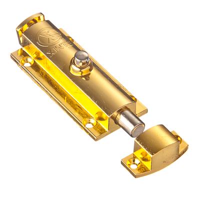Шпингалет полуавтоматический металл 75х30мм золото 602-092
