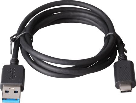 Кабель Type-С - USB 3.0, 5В, 3А, 15Вт, PVC оплетка, PVC molded коннектор, черный